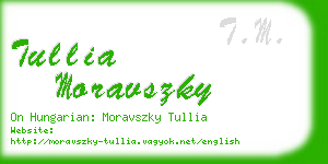 tullia moravszky business card